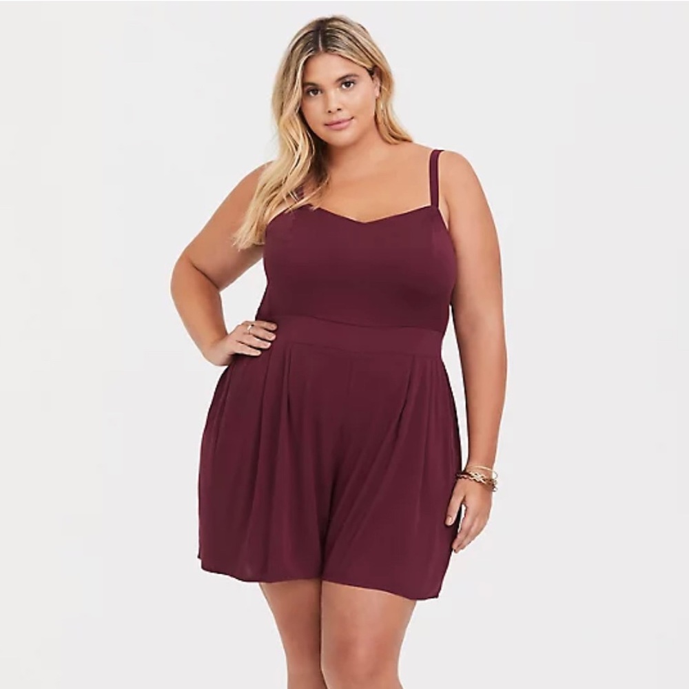 Torrid Burgundy Maroon Romper size 2